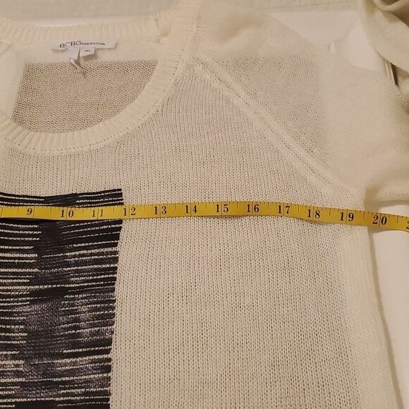 BCBGENERATION  ivory semi sheer oversized sweater size Med/Large - Picture 8 of 10